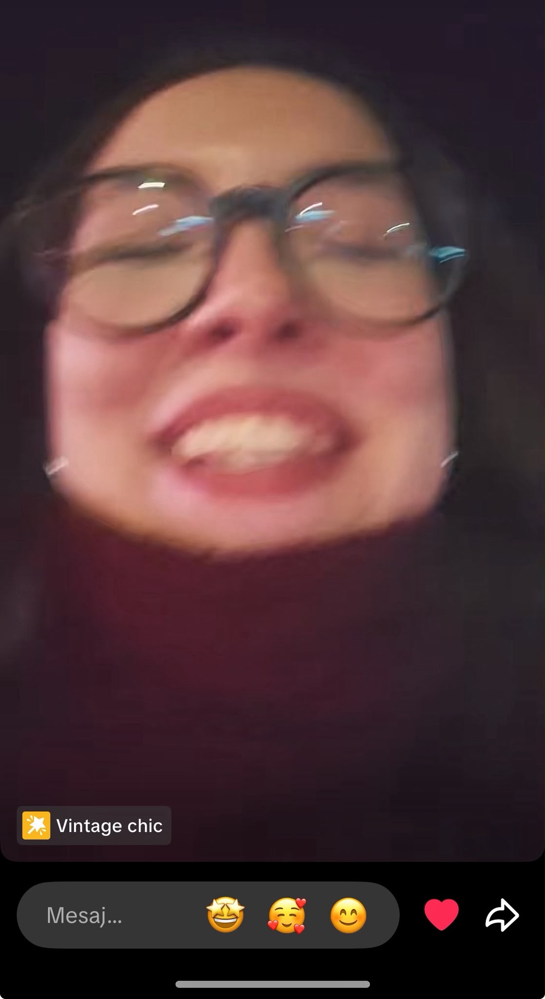 O akşamki story'lerinden biri