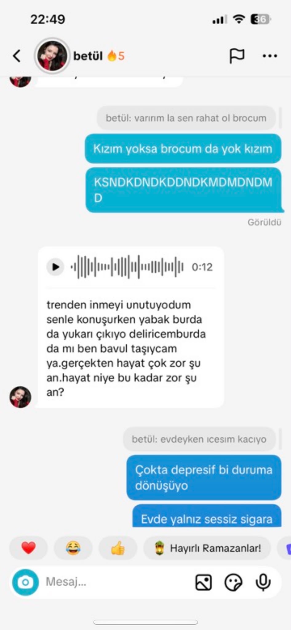 Trenden inmeyi unuttuğun o sesli mesaj