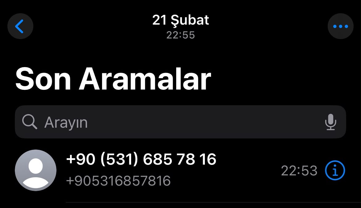 22.53 — beni ilk arayışın